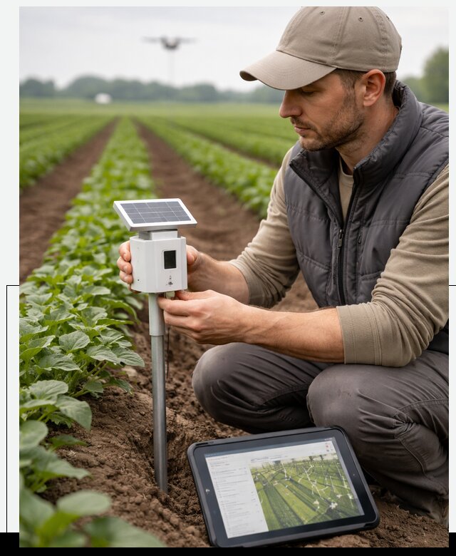 IoT мониторинг сельскохозяйственных полей и контроля в Энгельсе